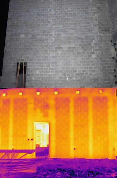 Pinnacle Infrared Block wall Emu Evaluation Thermal Imagery Survey Inspection Infrared